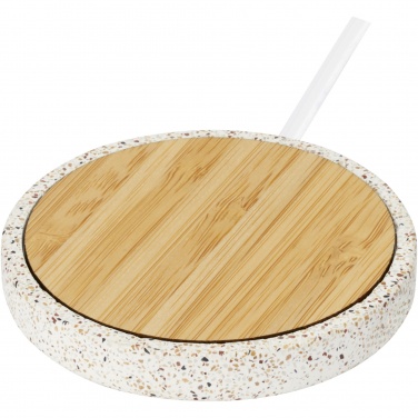 Logotrade corporate gifts photo of: Terrazzo 10W wireless bamboo charging pad